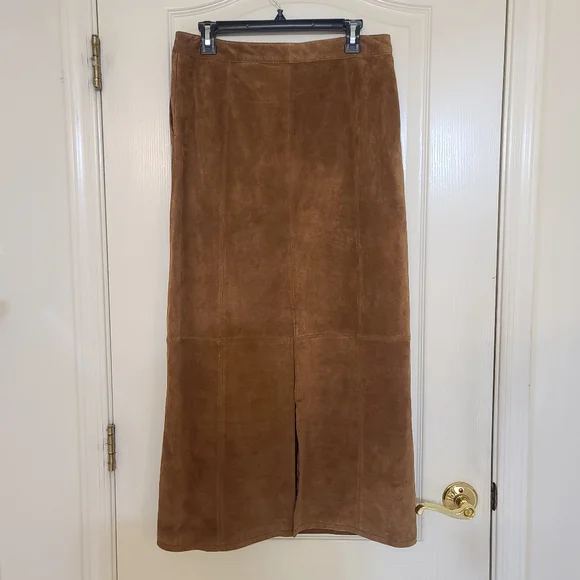 Eddie Bauer | 100% Suede Jacket and Suede Maxi Skirt Set Seattle Suede Washable - Picture 16 of 16